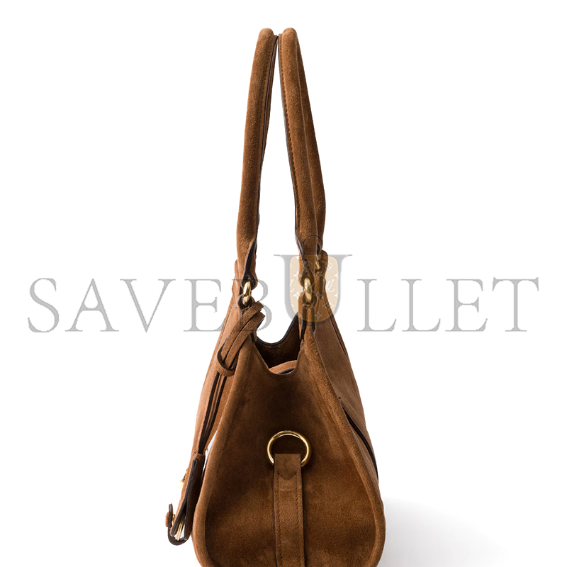 Pra*a small suede tote bag 1bg580 (26*18*12cm)